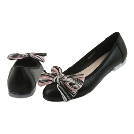 Zapatos bailarinas de mujer con lazo Sergio Leone BL605 negro 4