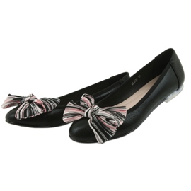 Zapatos bailarinas de mujer con lazo Sergio Leone BL605 negro 3
