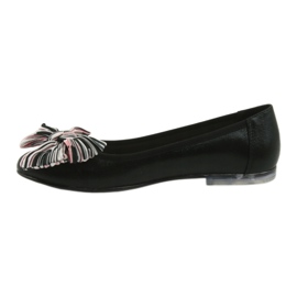 Zapatos bailarinas de mujer con lazo Sergio Leone BL605 negro 2
