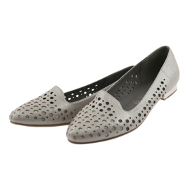 M.Daszyński Zapatos de mujer con estilo Lordsy SA151 beige 3
