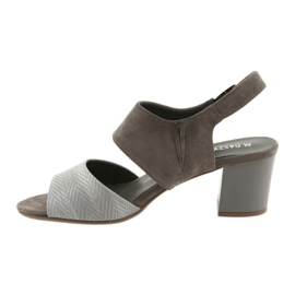 M.Daszyński Tacones para mujeres 122-4 Sandalias de color beige oscuro 2