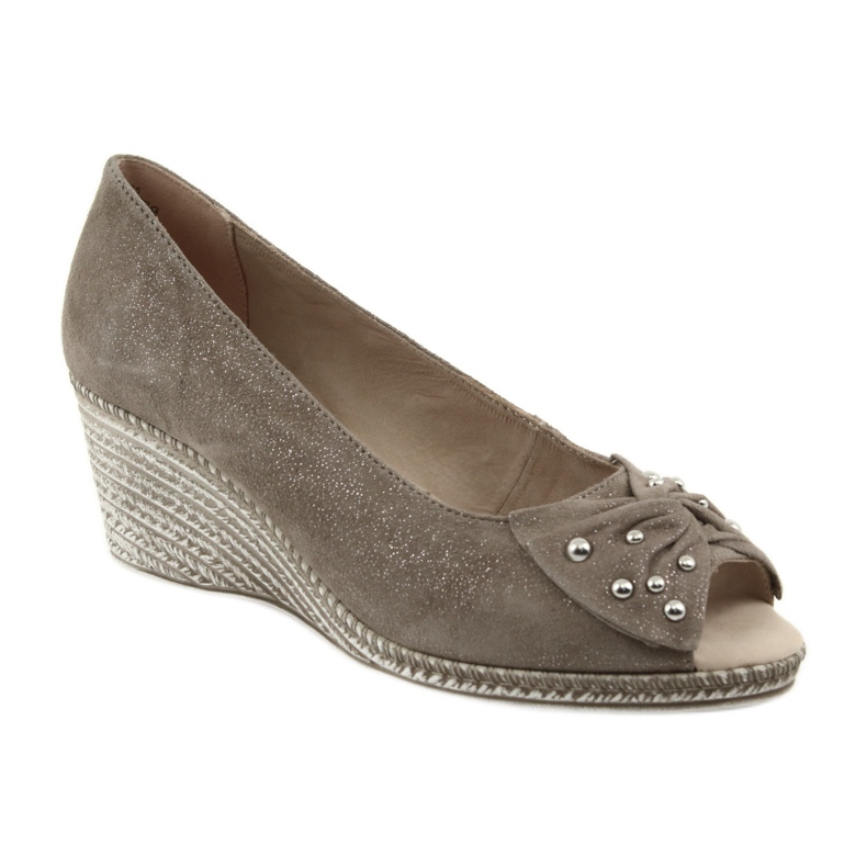 Bombas de mujer en la cuña Caprice 29350 marrón 1