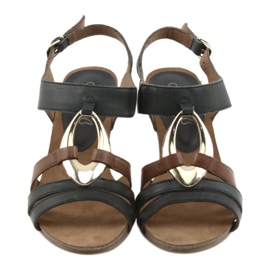 Sandalias mujer caprice golden oval marrón amarillo azul marino 6