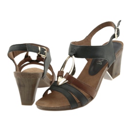 Sandalias mujer caprice golden oval marrón amarillo azul marino 4