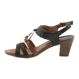 Sandalias mujer caprice golden oval marrón amarillo azul marino 2
