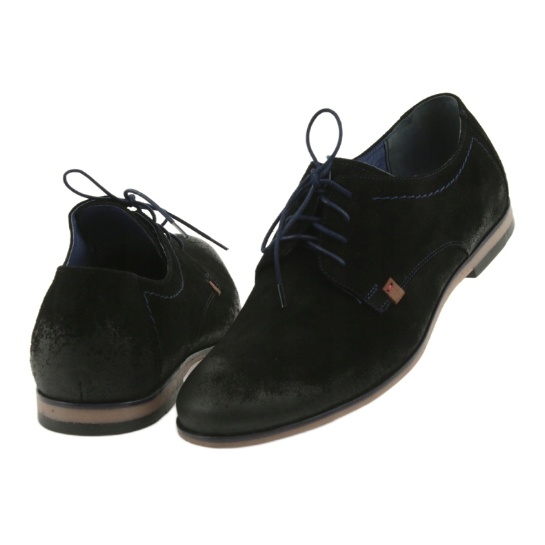 Nikopol Zapatos para hombres Suede 1709 Negro 4