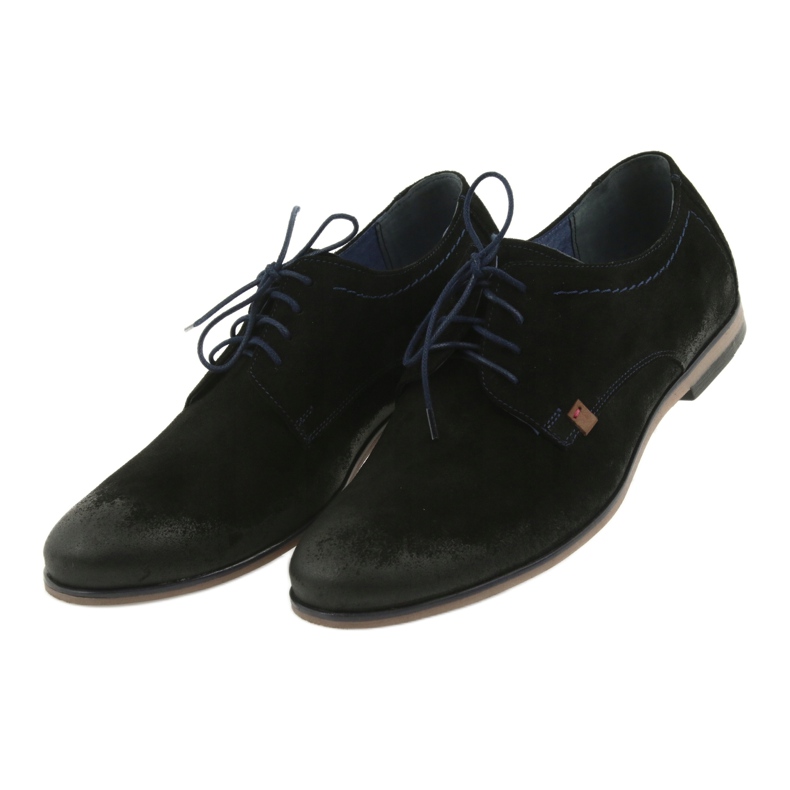 Nikopol Zapatos para hombres Suede 1709 Negro 3