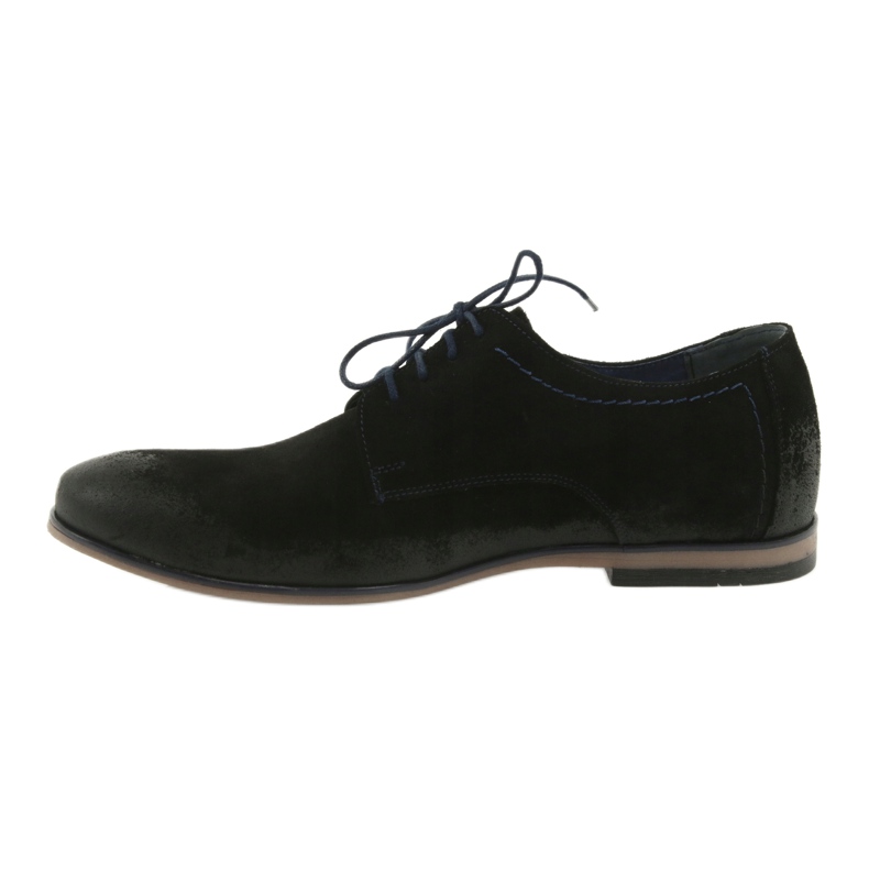 Nikopol Zapatos para hombres Suede 1709 Negro 2