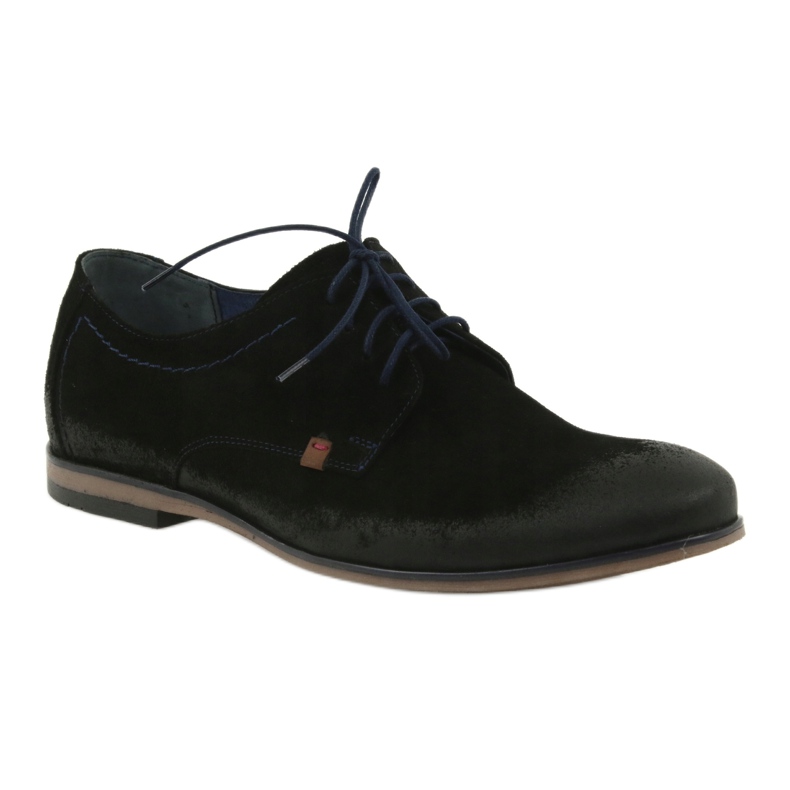 Nikopol Zapatos para hombres Suede 1709 Negro 1