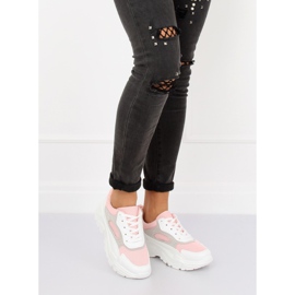 Zapatillas deportivas blancas y rosa LV78P Pink rosado 4