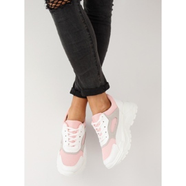 Zapatillas deportivas blancas y rosa LV78P Pink rosado 3