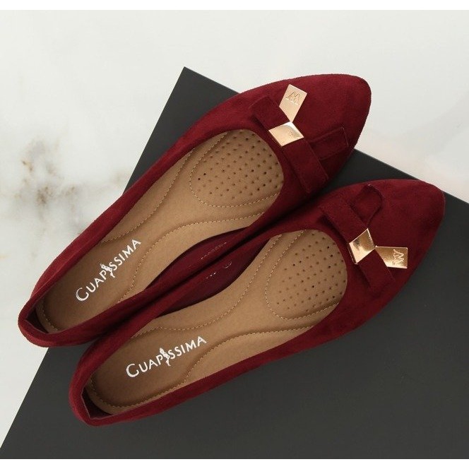 Bailarinas granates de mujer JM3550J Burdeo rojo 1