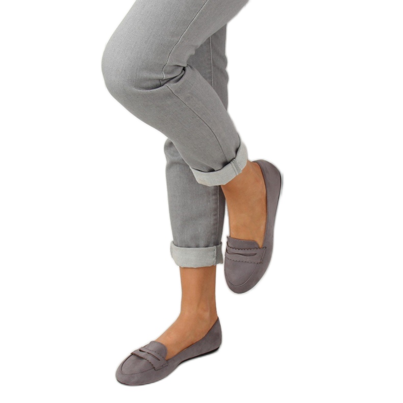 Mocasines bailarinas grises JM6655Q Gris 2 Mocasines bailarinas grises JM6655Q Gris 2