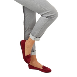 Mocasines bailarina JM6655Q Burdeo rojo 4