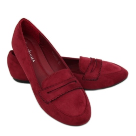 Mocasines bailarina JM6655Q Burdeo rojo 3