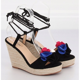 Sandalias negras con cuñas YY27P Negro 3