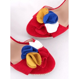Sandalias de cuña rojas YY27P Rojo 3