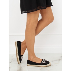 Alpargatas Negras con Corona H-6558 Negra negro 3