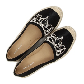 Alpargatas Negras con Corona H-6558 Negra negro 4