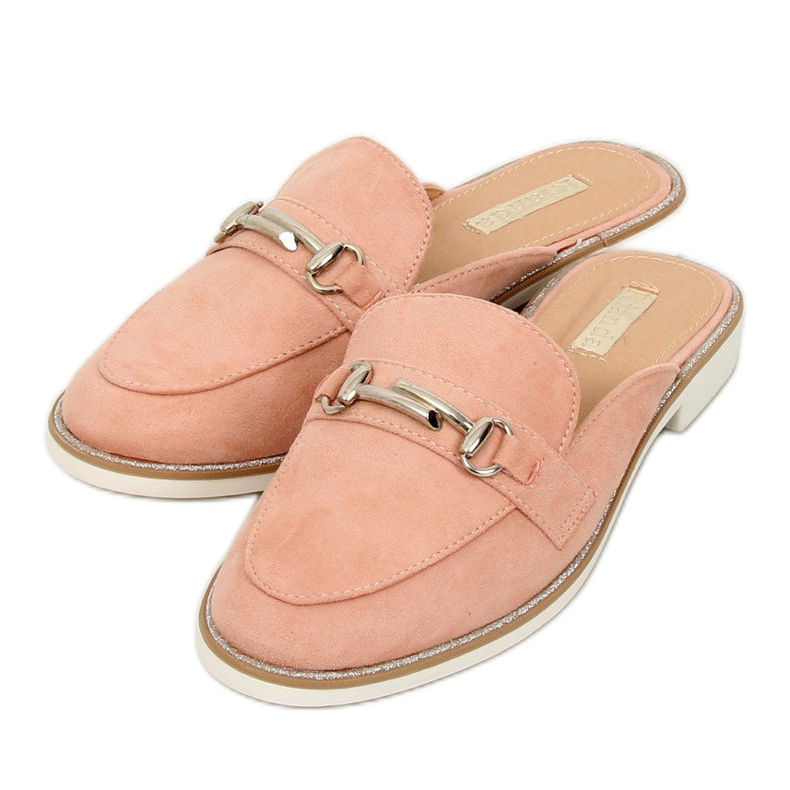 Pink F9375 Pantuflas mocasines rosas 2