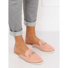 Pink F9375 Pantuflas mocasines rosas 1