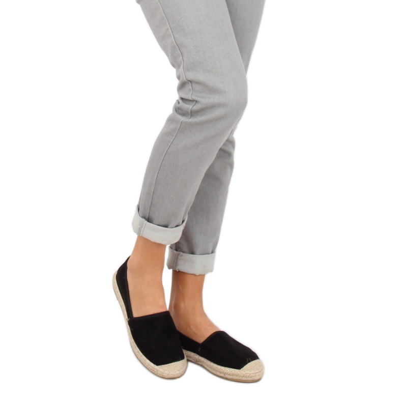 AF40 Alpargatas de ante negro negro 2