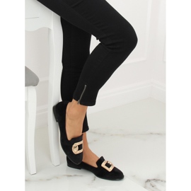 Mocasines de terciopelo negro F1048 Negro 1