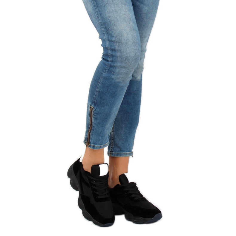 Negro E-102 Zapatillas deportivas negras 1