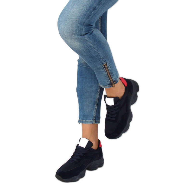 E-102 Zapatillas deportivas azul marino marino 2