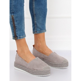 Gris BL247 Alpargatas grises con suela alta 3