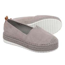 Gris BL247 Alpargatas grises con suela alta 4