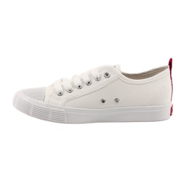 Zapatillas blancas Big Star 274825 atadas blanco rojo 2 Zapatillas blancas Big Star 274825 atadas blanco rojo 2