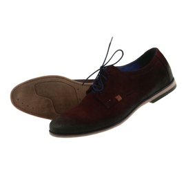 Zapatos hombre ante Nikopol 1709 burdeos rojo 5