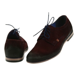 Zapatos hombre ante Nikopol 1709 burdeos rojo 4