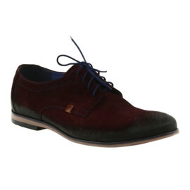 Zapatos hombre ante Nikopol 1709 burdeos rojo 1