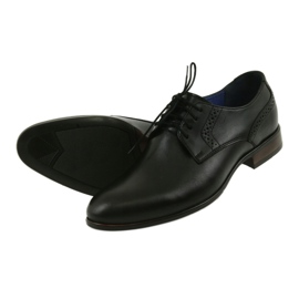 Nikopol Zapatos de cuero para hombres 1695 negro 5