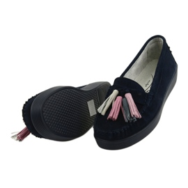 Mocasines mujer ante Filippo 661 azul marino 5