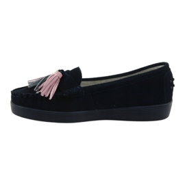 Mocasines mujer ante Filippo 661 azul marino 2