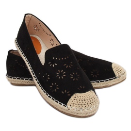 Alpargatas caladas negras 9023 Negra negro 1 Alpargatas caladas negras 9023 Negra negro 1