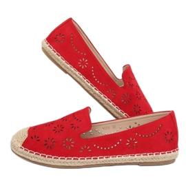 Alpargatas, rojo calado 9023 Rojo 4