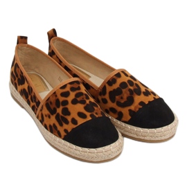 Alpargatas de mujer 888-15 Leopard negro marrón multicolor 3