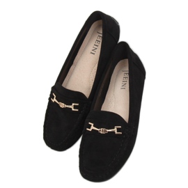 Black Mocasines negros de mujer R819 Black 1