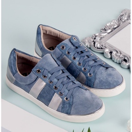 Kylie Zapatillas de moda atadas azul 7