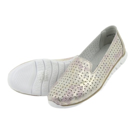Señores deportivos de cuero para mujer Filippo 663 blanco rosado 5