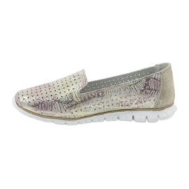 Señores deportivos de cuero para mujer Filippo 663 blanco rosado 2