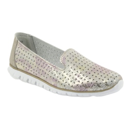 Señores deportivos de cuero para mujer Filippo 663 blanco rosado 1
