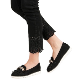 Lucky Shoes Mocasines con Adornos negro 3