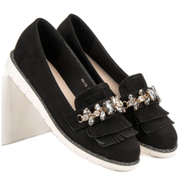 Lucky Shoes Mocasines con Adornos negro 1