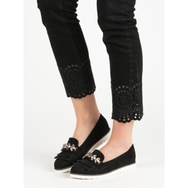 Lucky Shoes Mocasines con Adornos negro 2