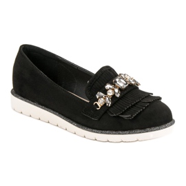 Lucky Shoes Mocasines con Adornos negro 4